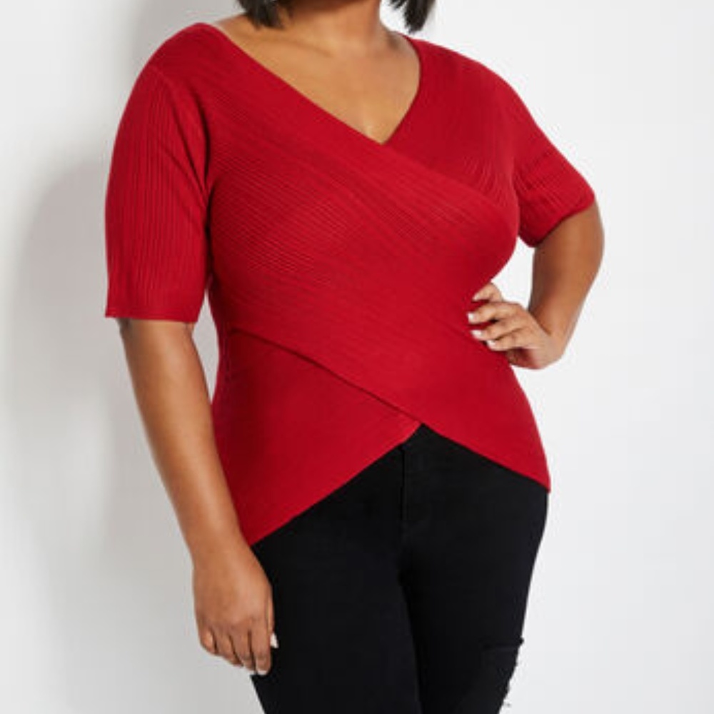 REVERSIBLE CROSSOVER SWEATER